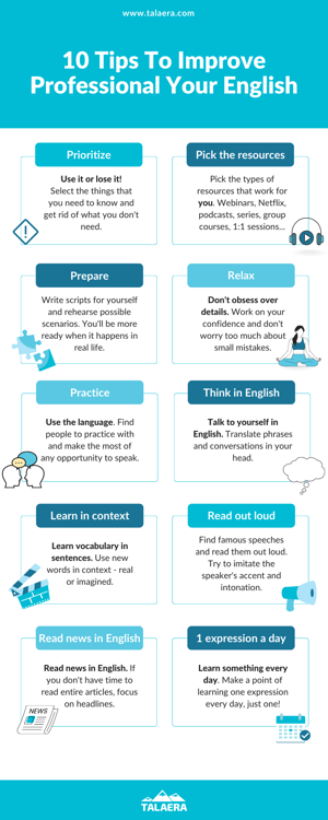 Infographic Tips to Improve your English