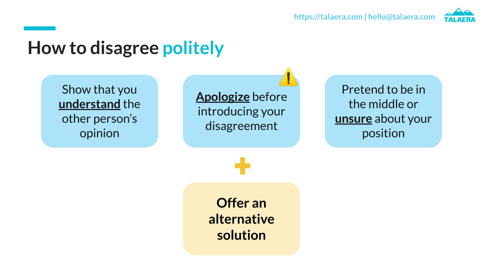 How to disagree politely